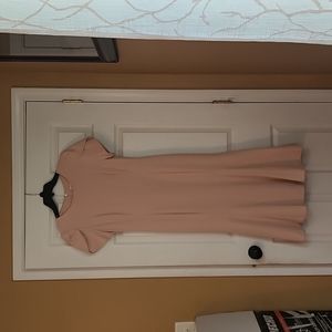 Pink Calvin Klein midi dress
